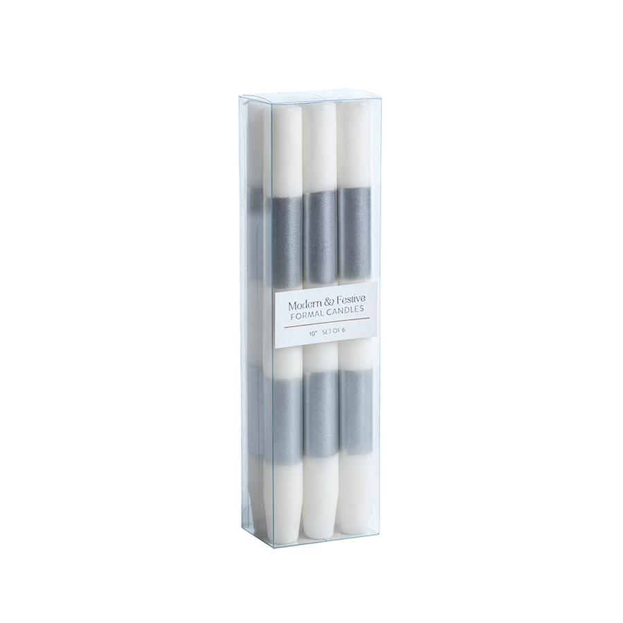 Set Di 6 Candele Formali Zodax Modern & Festive – Colore Verde, Altezza 25,4 Cm, Design Moderno
