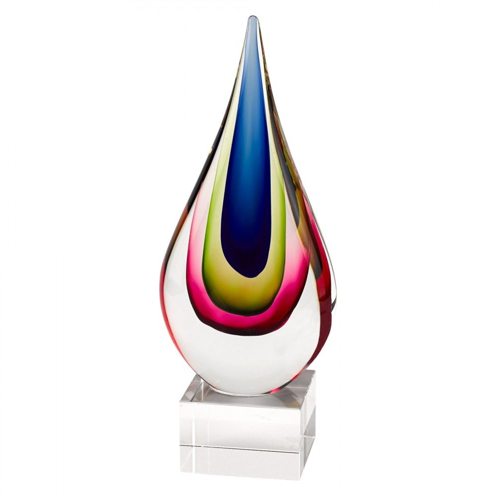 Essence Murano Style Art Glass  Violet 9" Vase 