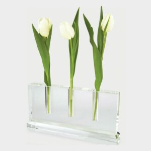 Tizo Design 3-Bud Crystal Glass Vase PH203VAS