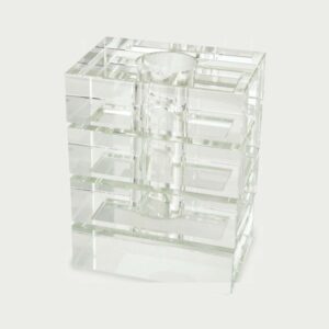 Tizo Design Crystal Glass Rectangle Stripe Vase PH422VAS