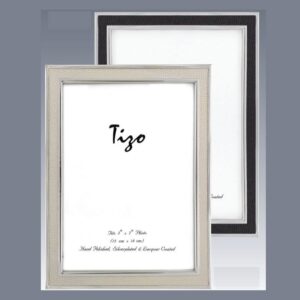 Tizo Design Shagreen Black Silverplate Frame 1030BLK