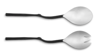 spoon and fork with twig handles