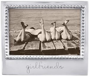 silver beaded frame that says girlfriends in cursive
