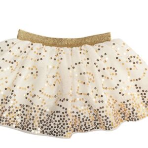 Mud Pie Ivory Gold Sequin Tutu