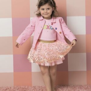 Mud Pie Pink Gold Sequin Tutu