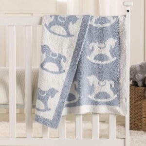 Mud Pie Chenille Rocking Horse Blanket