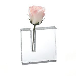 Badash Crystal The Block Handcrafted Crystal Bud Vase 6x6 inches - H216
